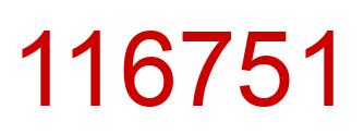 Number 116751 red image