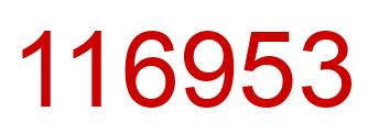 Number 116953 red image