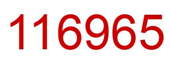 Número 116965 imagen rojo