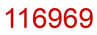 Number 116969 red image