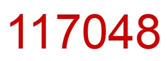 Número 117048 imagen rojo