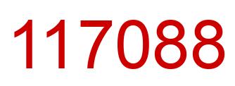 Number 117088 red image