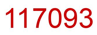 Number 117093 red image