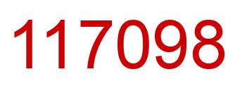 Number 117098 red image