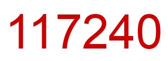 Número 117240 imagen rojo