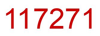 Number 117271 red image