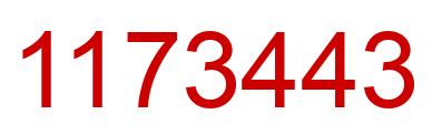 Number 1173443 red image