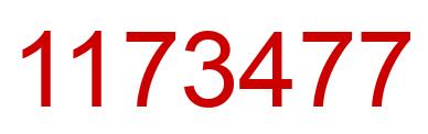 Number 1173477 red image