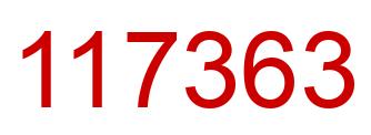 Number 117363 red image