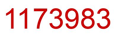 Number 1173983 red image