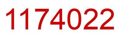 Number 1174022 red image