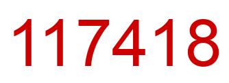 Number 117418 red image