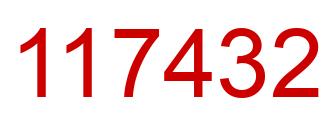 Number 117432 red image