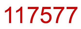 Número 117577 imagen rojo