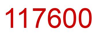 Número 117600 imagen rojo