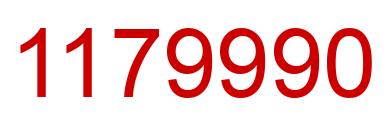 Number 1179990 red image