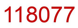 Number 118077 red image