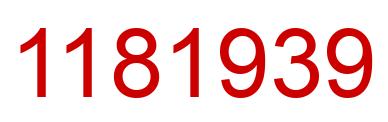 Number 1181939 red image