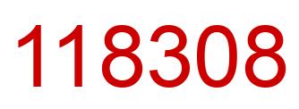 Number 118308 red image