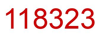 Number 118323 red image