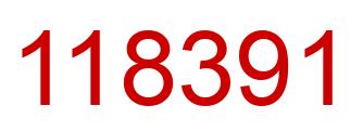 Number 118391 red image
