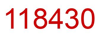 Number 118430 red image