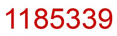 Número 1185339 imagen rojo