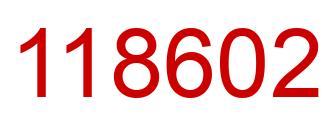 Number 118602 red image