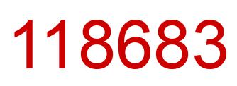 Number 118683 red image