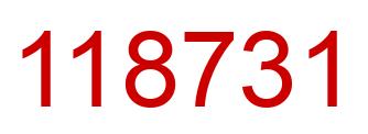 Número 118731 imagen rojo