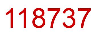 Number 118737 red image