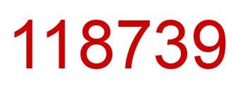 Number 118739 red image