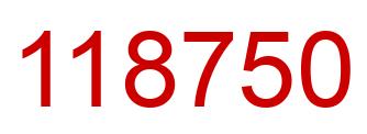 Number 118750 red image