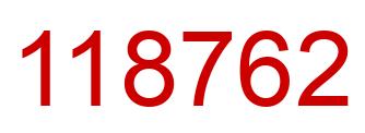 Number 118762 red image