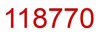 Número 118770 imagen rojo