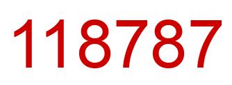 Number 118787 red image
