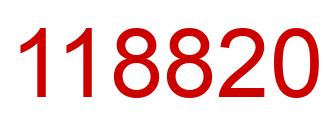 Number 118820 red image