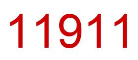 Number 11911 red image