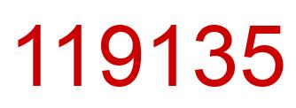 Number 119135 red image