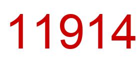 Number 11914 red image