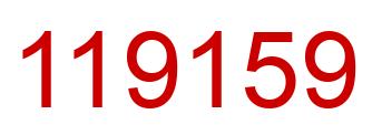 Number 119159 red image