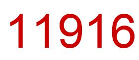 Number 11916 red image