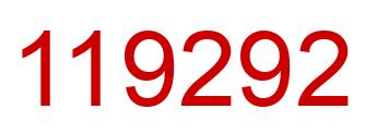 Número 119292 imagen rojo