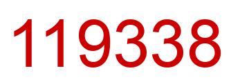 Number 119338 red image