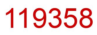 Number 119358 red image