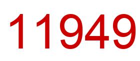 Number 11949 red image