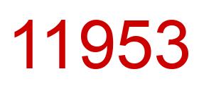 Number 11953 red image
