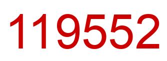 Number 119552 red image