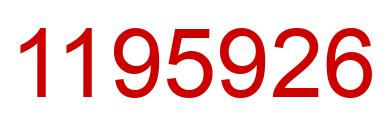 Number 1195926 red image