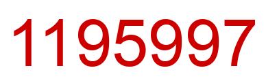 Number 1195997 red image